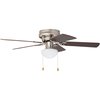 Prominence Home Alvina, 42 in.  Ceiling Fan with Light, Satin Nickel 80029-40